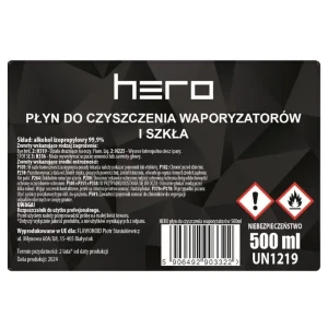 Płyn HERO do czyszczenia waporyzatorów oraz szkła 500ml